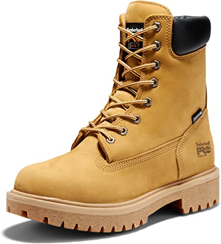 Timberland PRO Men's Direct Attach 8 Inch Steel Safety Toe Insulated Waterproof Industrial Work Boot, Wheat, 11