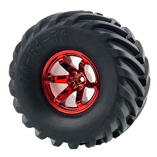 LAFEINA 4PCS 1:10 Wheel and Tire Set for 1/10 RC Monster Truck HIMOTO HSP HPI Tamiya Kyosho