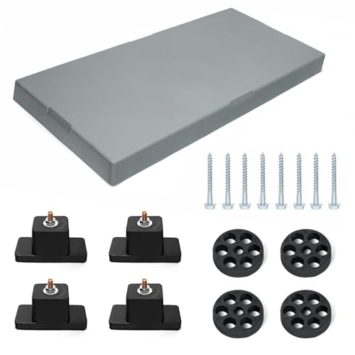 Kodilin Mini Split Pad 18"x38"x3" Condenser Pad - Universal Anti-Vibration Base for Outdoor AC Units | All-Weather PP Material | 1000lb Capacity | Noise Reducing & Non-Slip, with Thick Rubber mat
