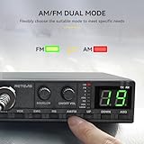 Retevis MB2 AM/FM Professional CB Radio, 40 Channels Mini Radio, Easy to Operate, Squelch Knob ASQ, VOX, Auto-Scan, CB Mobile Radio for Truckers, Black