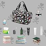 Tokidoki Unicorno Travel Duffel Bag Waterproof Weekender Bag Carry On Tote Bags for Women Cartoon Unicorno Large Capacity Travel Essentials Sport Gym Bag for Women Men (Black)