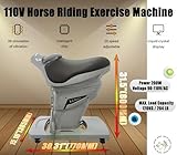 IntXanth Electric Horse Riding Machine, Horse Riding Exercise Machine with Safety Switch, Abdominal Exercises Fitness Equipment Horse Riding Machine for Home, 264LB Capacity, Grey