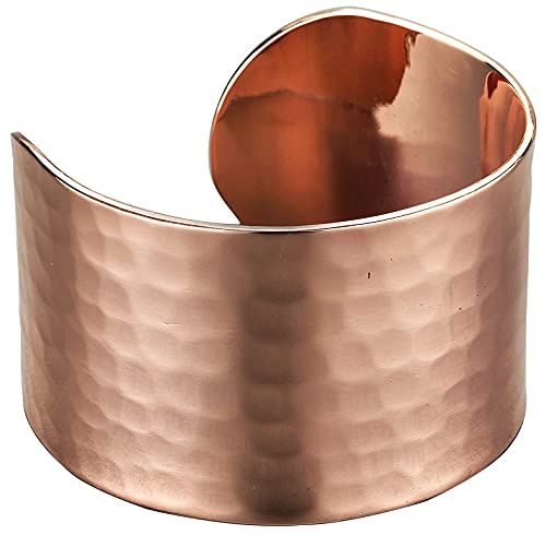 DEMMEX Copper Bracelet for Women – 100% Pure Hammered Turkish Copper Cuff, 1.5mm Thick High-Gauge, Handmade, Uncoated & Non-Magnetic, 1.6" Wide, Adjustable, in Wooden Gift Box