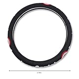 Silicone 3D Molded Design - Black Auto Car Steering Wheel Cover - Captain - Universal Fit