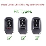 For Honda Key Fob Cover,Premium Hard ABS Carbon Fiber Pattern Key Fob Case for 2022 2023 2024 Honda Civic, Accord, Pilot, CR-V, XR-V, HR-V, City, with Keychain