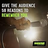 Shure SM58 Pro XLR Dynamic Microphone - Professional Studio & Live Performance Cardioid Mic for Vocals, Podcasting, and Recording (SM58-LC)