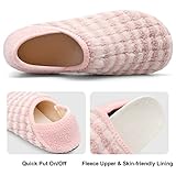 Fires Womens Mens Slippers with Rubber Sole Soft-Lightweight House Slipper Socks Around House Shoes Non Slip Indoor/Outdoor, Pinkstripe, 8-9 Women/6.5-7.5 Men