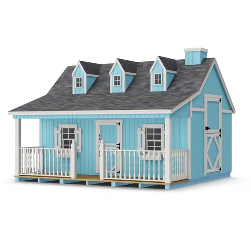 11x12 Pennfield Cottage Playhouse with Floor, Outdoor Wood Do-It-Yourself Kit