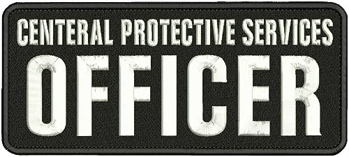 Embroidered Patch - Patches for Women Man - C P S Officer Embroidery Patch 4X10 Hook ON Back White ON Black
