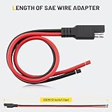 Oyviny 8PCS 12AWG SAE Connector Cable 1 Feet 2 Pin SAE Single Plug Quick Connector Disconnect Power Extension Cable Solar Panel Battery Wire 33CM for Motorcycles, Vehicle, Tractors Solar Panel