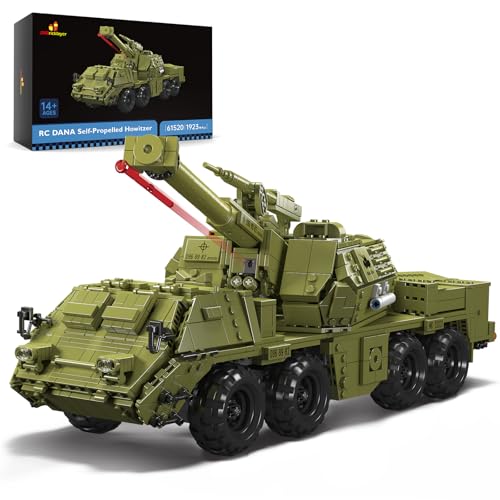 JMBricklayer Military RC Tank Building Set 61520, WW2 Army Truck Dana Self-Propelled Howitzer Military Vehicle Kit, Display or Collectible Model Car Kits to Build for Adults, Toys Gifts for Boys Men