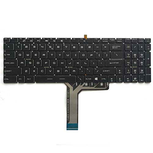 New US Black English Backlit Laptop Keyboard (Without palmrest) for MSI GE62VR 6RF GE62VR 7RF Apache Pro Light Backlight
