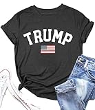 Flag Shirt for Women Presidential Support T-Shirts Tops USA Flag Short Sleeve Blouse Tees