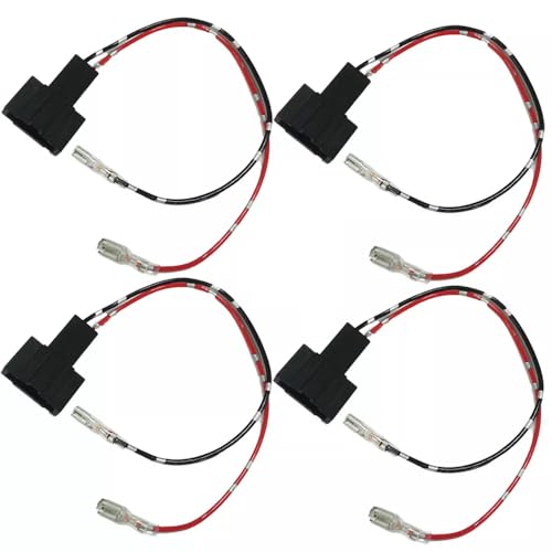 4 Pieces 2-Pin Car Speaker Wire Harness Adapter Connector Plug Universal Compatible with Audi