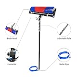 Solar Panel Cleaning Equipment, 400rpm Brush Head,Adjustable Carbon Fiber Pole, AC/DC/Dual Power Supply,PE bristles (Inverter, 18ft(5.5m))