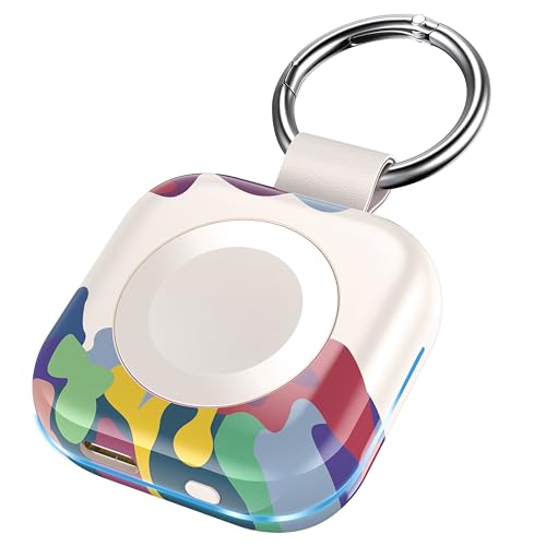 Charger for Apple Watch Portable iWatch Wireless Charger,Compact Magnetic iWatch Chargers 1200mAh Power Bank Keychain Gift Your Mother Girl Birthday for Apple Watch10/ 9/8/7/6/SE/5/4/3/2/Ultra/Ultra 2
