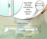 ARSUK Dental Mirror with Light Anti-Fog, Teeth Inspection Dentist LED Mirror, Mouth Oral Care, 5.90 inches (15cm) Blue & Green Pack of 2