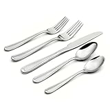 Oneida Dylan 42 Piece Everyday Flatware, Service for 8, 18/0 Stainless Steel, Silverware Set