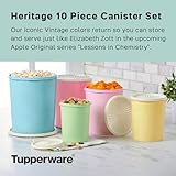 Tupperware Heritage Collection 10 Piece Nested Canister Set in Vintage Colors, Dishwasher Safe and BPA Free (5 Containers, 5 Lids)