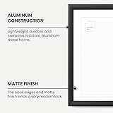 Opposite Wall Aluminium Metal Picture Frame, 24x36 in. | 61x91 cm Black Sleek Matte, Lightweight, Shatterproof and Durable, Perfectly Crafted for Picture, Poster, Photo and Collage Displays