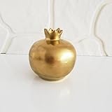 Gold Pomegranate Decoration, Ceramic Pomegranate Set of 3, New Year's Gift, Pomegranate Ornament, Handmade Gift,Wedding Favors