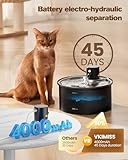 Wireless Cat Water Fountain Cordless: Battery Operated Cat Fountain - 108oz/3.2L Automatic Pet Water Dispenser Rechargeable Drinking Fountains for Cats Indoor with Motion Sensor Multiple Cats and Dogs