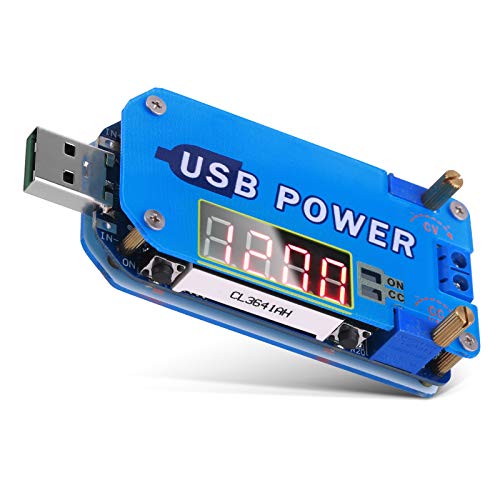 PEMENOL 15W DC-DC Buck Boost Voltage Converter, 5V to 3.3V 9V 12V 24V 30V CVCC Step Up/Down Module Adjustable USB Power Supply Module with Shell