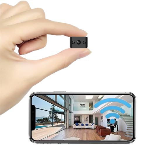 Mini Wireless Camera WIFI Security Camara Smallest 1080P HD Home Indoor Outdoor Cameras Room Dog Pet Cams, Nanny Cam 118 Angle Night Vision Tiny House Room Door Cam for Home,Can No Need WiFi Camera