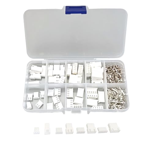 JST XH 2.54mm Pitch Male Female Housing 2 3 4 5 Pin Connectors Socket Plugs with Terminals Compatible XH2.54mm Connector Kit