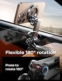 LISEN for Magsafe 360 Degree Rotation Dashboard Car Phone Holder, Dashboard Cell Phone Holdern, Magnetic Phone Holder for Car, Clip Cell Phone Holders for Your Car Rearview Mirror, for iPhone 16 15 14