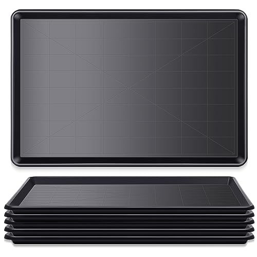 Mifoci 6 Pcs 35 × 23.6 Inch Replacement Tray for Large Dog Plastic Dog Crate Pan Crate Bottom Liner Trays