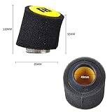 NIBBI Foam Air Filter,Universal Motorcycle Replacement High Performance 49mm Air Filter Intake Cleaner For Go Kart Moped Pit Dirt Bike Parts Motorbike