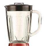 Brentwood Blender with Glass Jar, 12-Speed + Pulse, Red