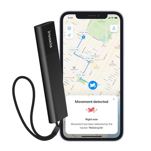 Invoxia GPS PRO Tracker - Real-time Location - 1-Year Subscription Included - for Cars, Motorcycles, Bicycles, Children - Motion and Tilt Alerts - 4G LTE-M Network - Up to 3 Months Battery Life