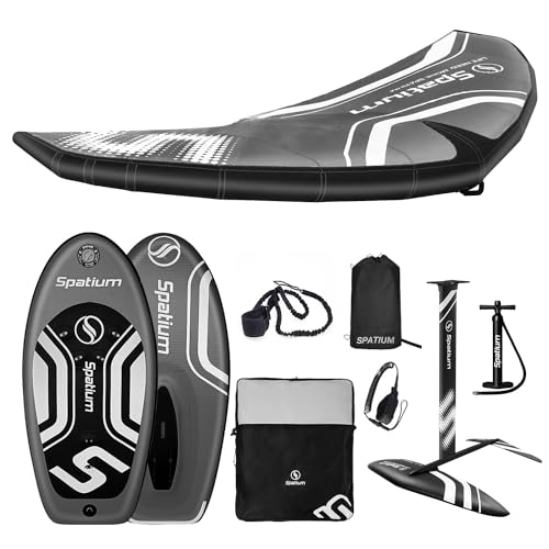 145L Inflatable Hydrofoil Surfboard Non Electric with 5㎡ Inflatable Surf Wing Foil Wing Kite for Surfing Water with Hydrofoil with Premium Accessories,Backpack,Pump,Safe Leash,Fix Service Kit