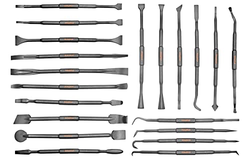 kauplus 20PCS Double-Ended Pick and Hook Tool Set, Non-Marring Scraper & Pry bar Set