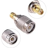 RFaha 4pcs TNC Male to SMA Female RF Coaxial Coax Adapter SMA to TNC Connector(F154-4)