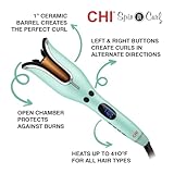 CHI Spin N Curl, Curling Iron For Healthy & Shiny Effortless Curls & Waves, Provides Preset Temperature Settings For Each Hair Texture, Mint Green