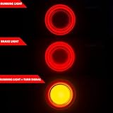 FATECIM 2X Motorcycle 40 LED Bullet Tail Lights Amber Turn Signals Running Brake Stop Lights Motorbike Taillights Rear Blinkers Indicators for Bobber Harley Honda Yamaha Suzuki Kawasaki Chopper Black