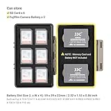 Fujifilm NP-W126 NP-W126S Camera Battery Memory Card Storage Case Holder for 6 SD Card + 2 Slots Battery, Fuji Camera Battery Box on X100VI X-T3 X-T30 X-T100 X100F X-A10 X-Pro2 X-Pro1 X-T2 X-T1 X-T20