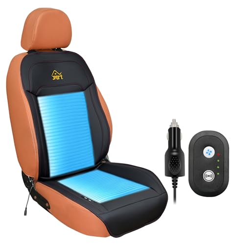 JPart 2025 Upgraded Cooling Car Seat Cover with Massage,12-24V Cooling Seat Cushion for Summer,12 Fans Ac Ventilated Seat Covers for Truck SUV Car Universal Fit