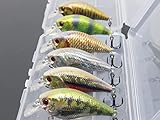 wLure Minnow Crankbait for Bass Fishing Bass Lure Jerkbait Fishing Lure (HC15KB, with Tackle Box)