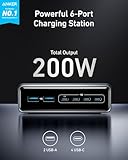 Anker Prime Charger, 200W 6-Port GaN Charging Station, USB-C PD Fast Charging Desktop Charger, Compatible with iPhone, Samsung, MacBook, Dell and More