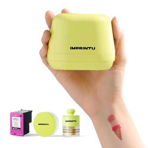 IMPRINTU Temporary Tattoo Printer - Full Set, Mini Portable Compact Tattoo Device with 100% Cosmetic Full Color, Vegan Cruelty-Free Hypoallergenic, Custom Creative Tattoo Design with iOS/Android