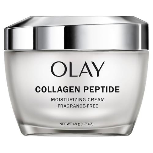 Olay Collagen Peptide Face Moisturizer, Firm - Plump - Hydrate, Fragrance Free Cream with Vitamin B3+, 1.7 oz