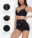 GYDEK Tummy Control Shapewear Panties for Women High Waisted Body Shaper Underwear Girdle Panty Seamless Shapewear Black