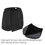 ZONBAILON Large Split Sides Men's Boxers Shorts Mesh Underwear See-Through Black Size M