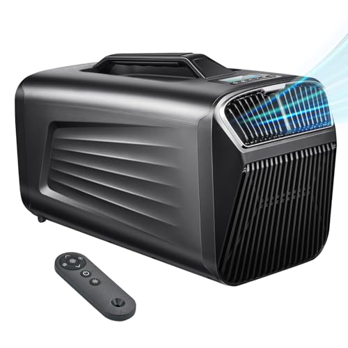 Outohome 5200BTU Portable Camping Air Conditioner For Tent Outdoor and Indoor Use,Suitable For RV,Truck,Van and Car Airconditioning Cooling (Grey)