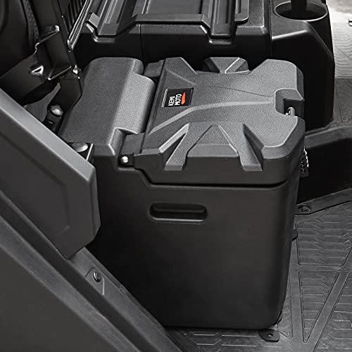 KEMIMOTO Under Seat Storage Box 28.5L/7.53 Gal with Lock Upgraded (Fit Door) ONLY Compatible with Polaris Ranger XP 1000/Crew 2018-2025 Waterproof Dual Bin Dry Storage Box, Replace #2882910