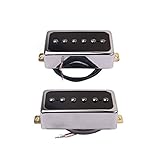 Ogdni P90 Pickup Set,Alnico V Single Coil Bridge & Neck Pickups for Les Paul P90 Style Humbucker Size Electric Guitar